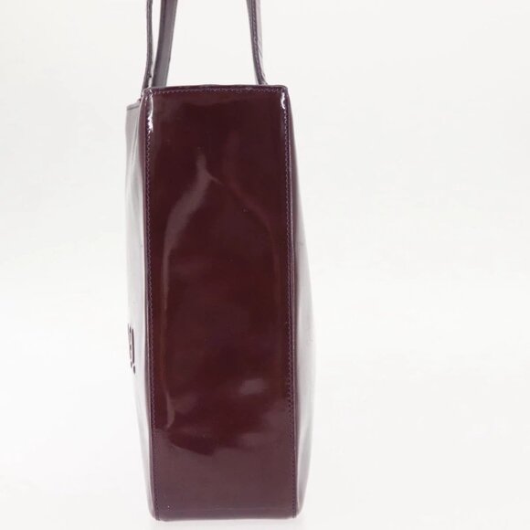 CHANEL Tote Bag Patent leather Purple Gold CC Auth bs29957 - Picture 6 of 16